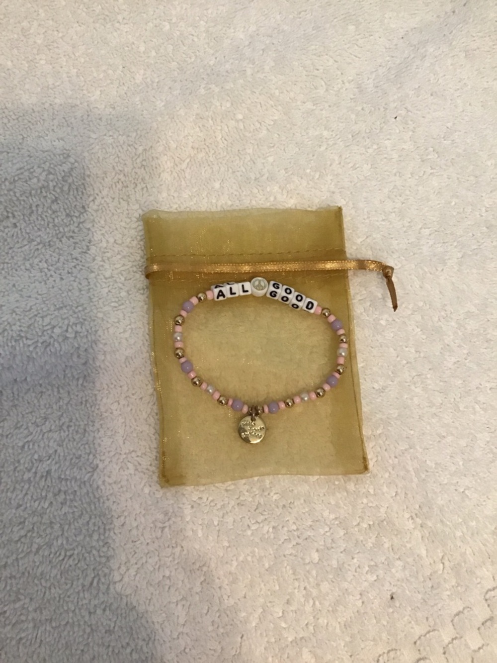 All Good Pink & Lavender Beaded Charm Bracelet - Picture 2 of 2